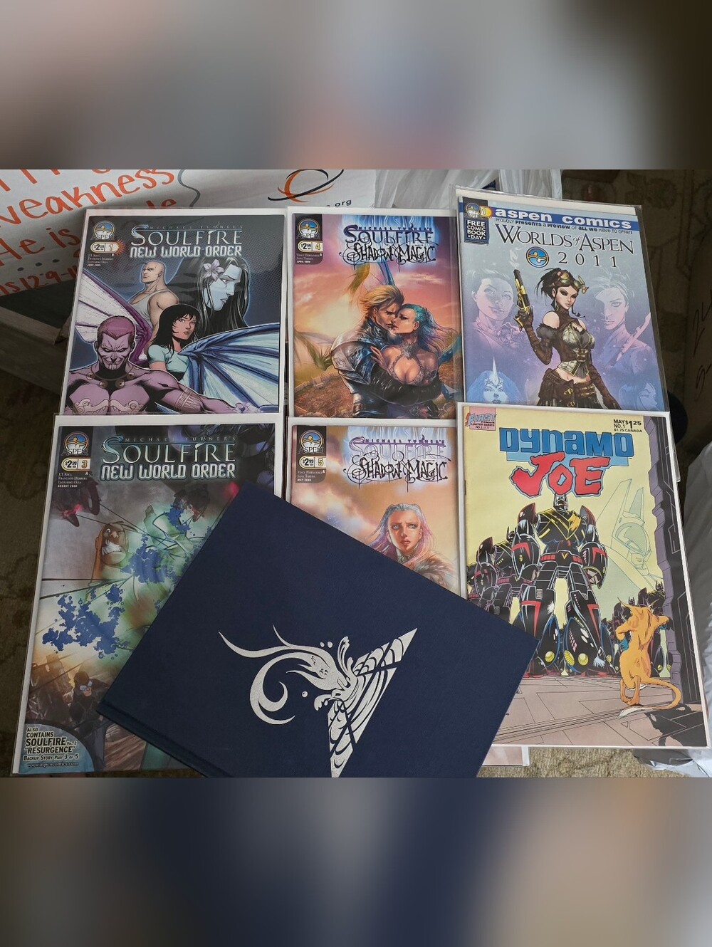 Aspen Comics Soulfire, Dynamo Joe, and Beyond Paper Walls Art Book Bundle of 7